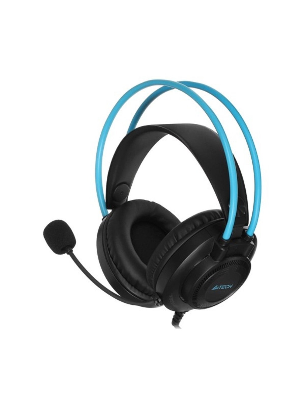 Наушники с микрофоном A4Tech Fstyler FH200U серый/синий 2м накладные USB оголовье (FH200U BLUE)