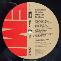 Винтажная виниловая пластинка LP Heart Breakers 20 Golden Greats From Matt Monro (UK 1980)