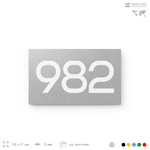 Номер на дверь 982, табличка на дверь для офиса, квартиры, кабинета, аудитории, склада, серая 120х70 мм, Айдентика Технолоджи