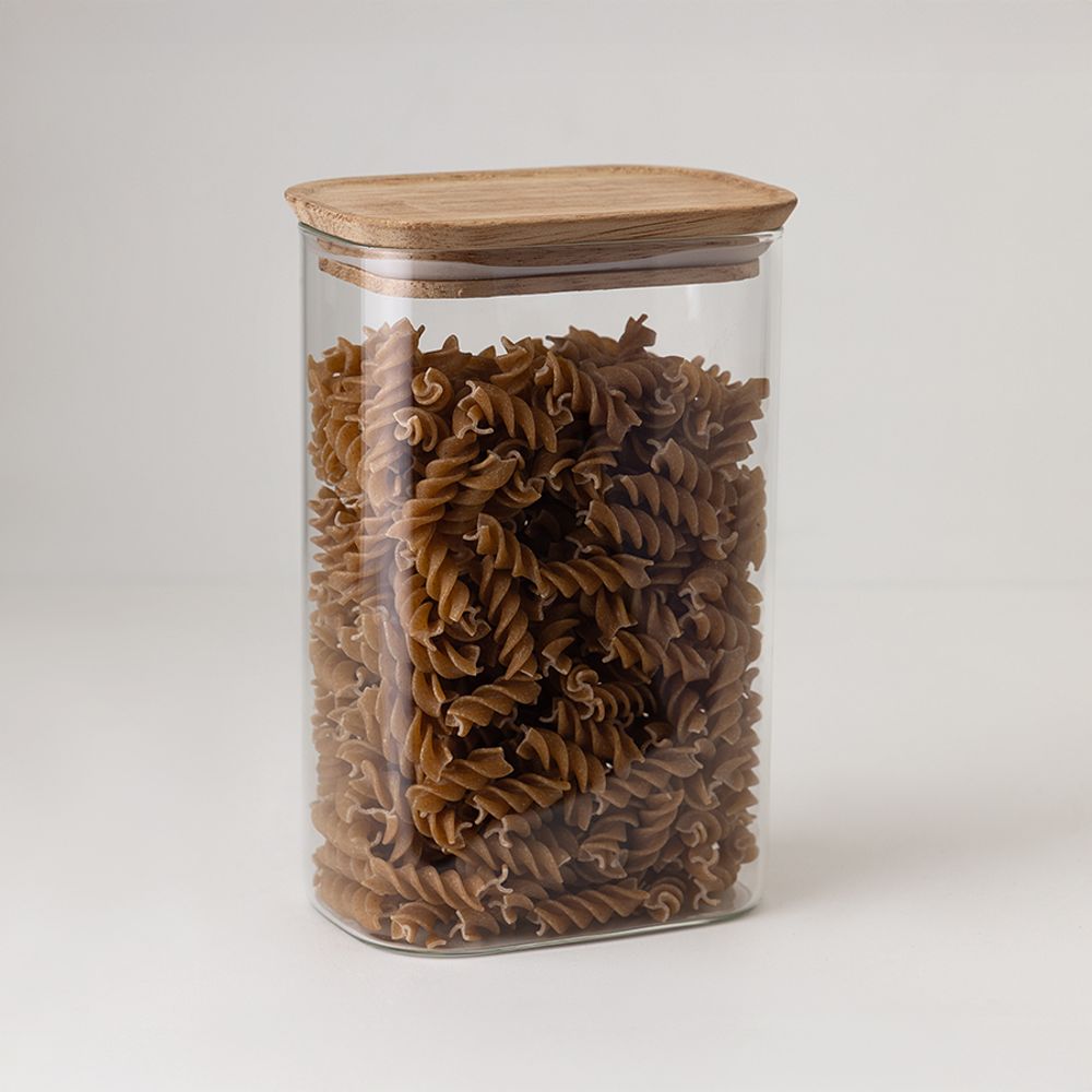 Банка для хранения прямоугольная Glass Acacia, 1,3 л