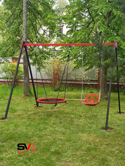 Монтаж уличных качелей Sv Sport