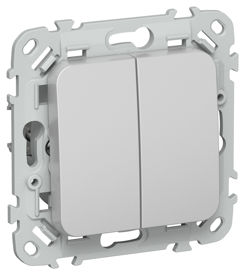 FLITE Выключатель жалюзи 10А ВЖ52-2-0-ФлА алюминий IEK