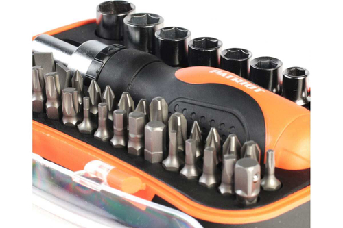 Отвертка-трещотка с битами и торцевыми головками PATRIOT SPS-46 46 предметов Patriot (1165) 350003304