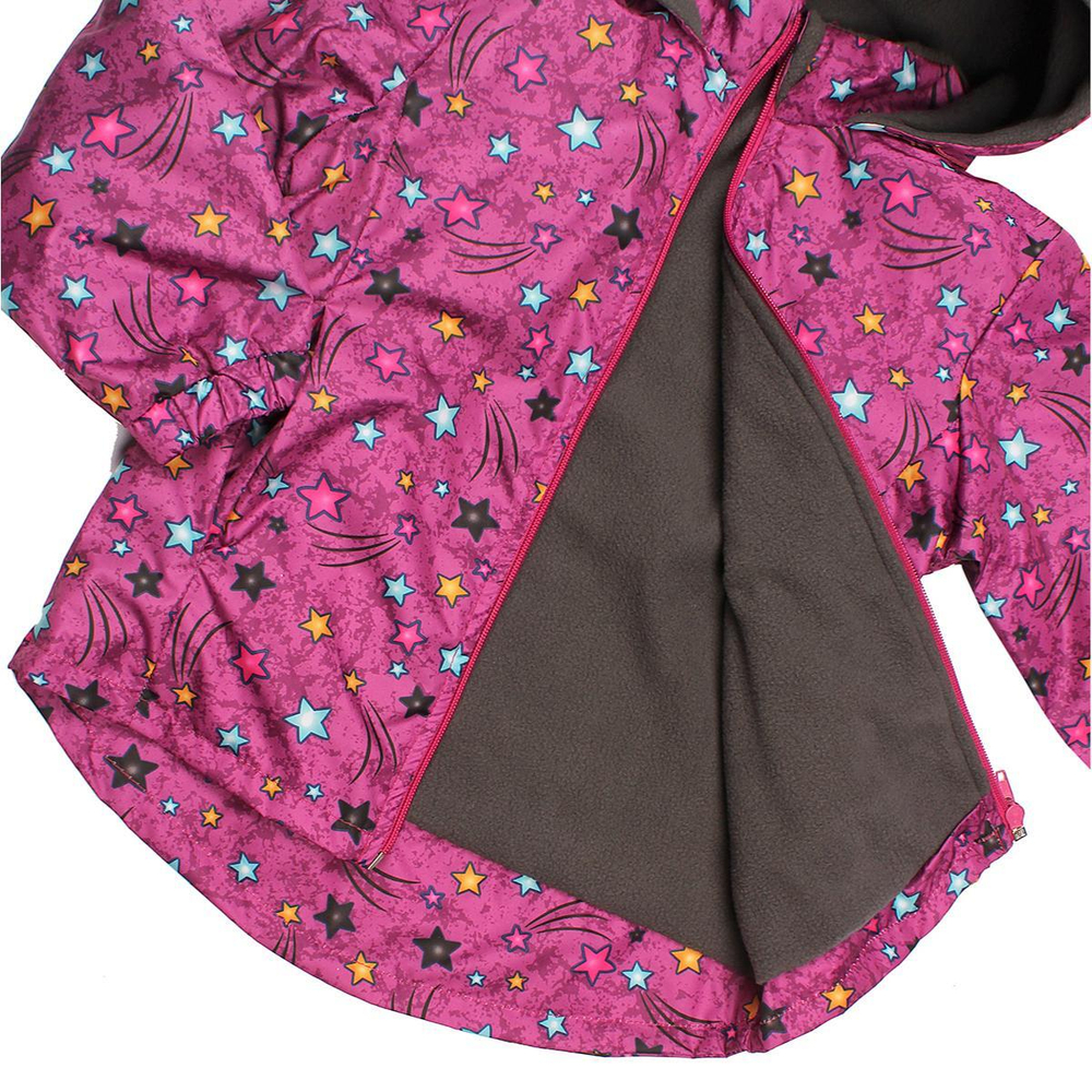 Ветровка на флисе для девочек 86-92 2417-07 (Ириска)