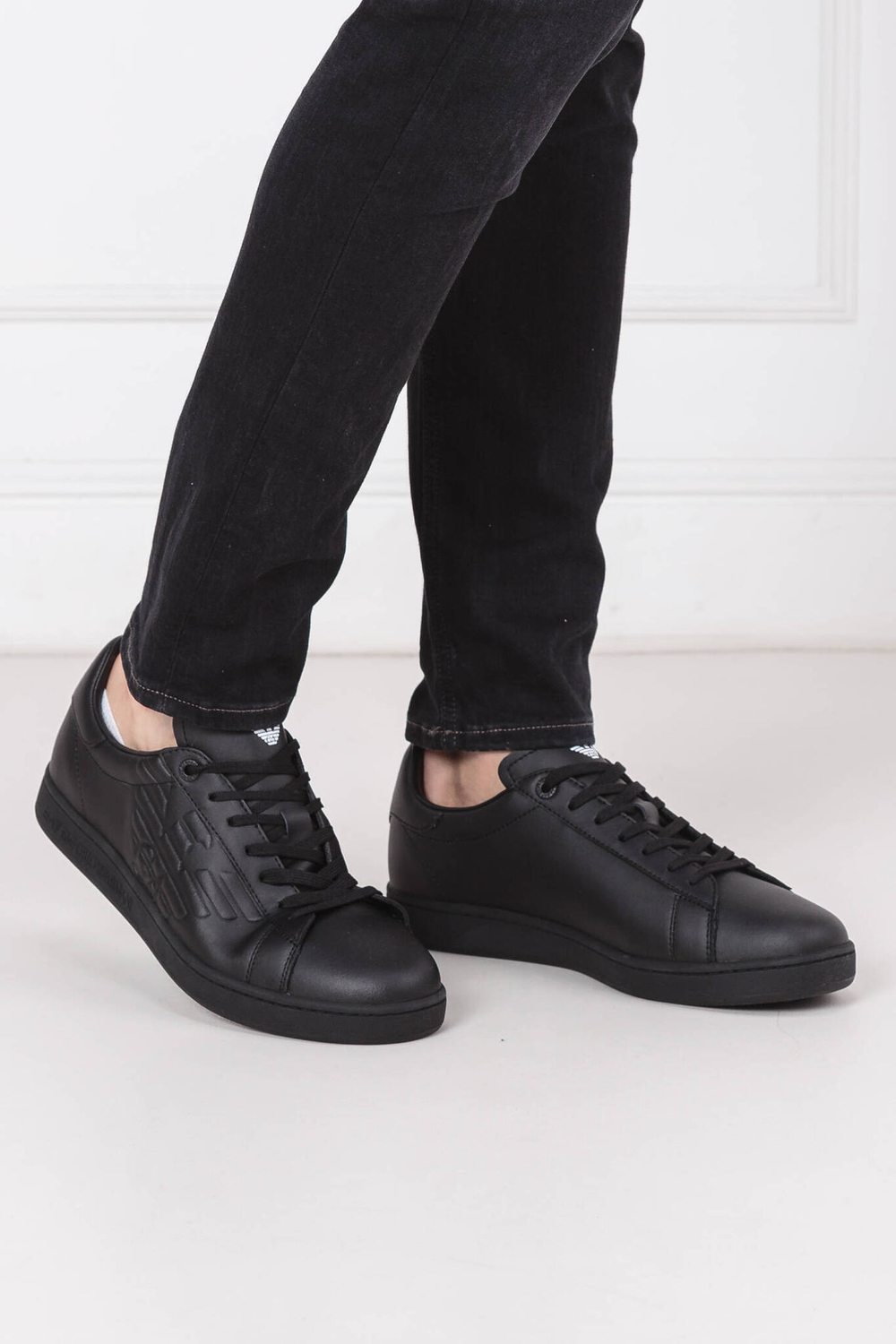 Кожаные кроссовки EA7 - черный(X8X001 XCC51)