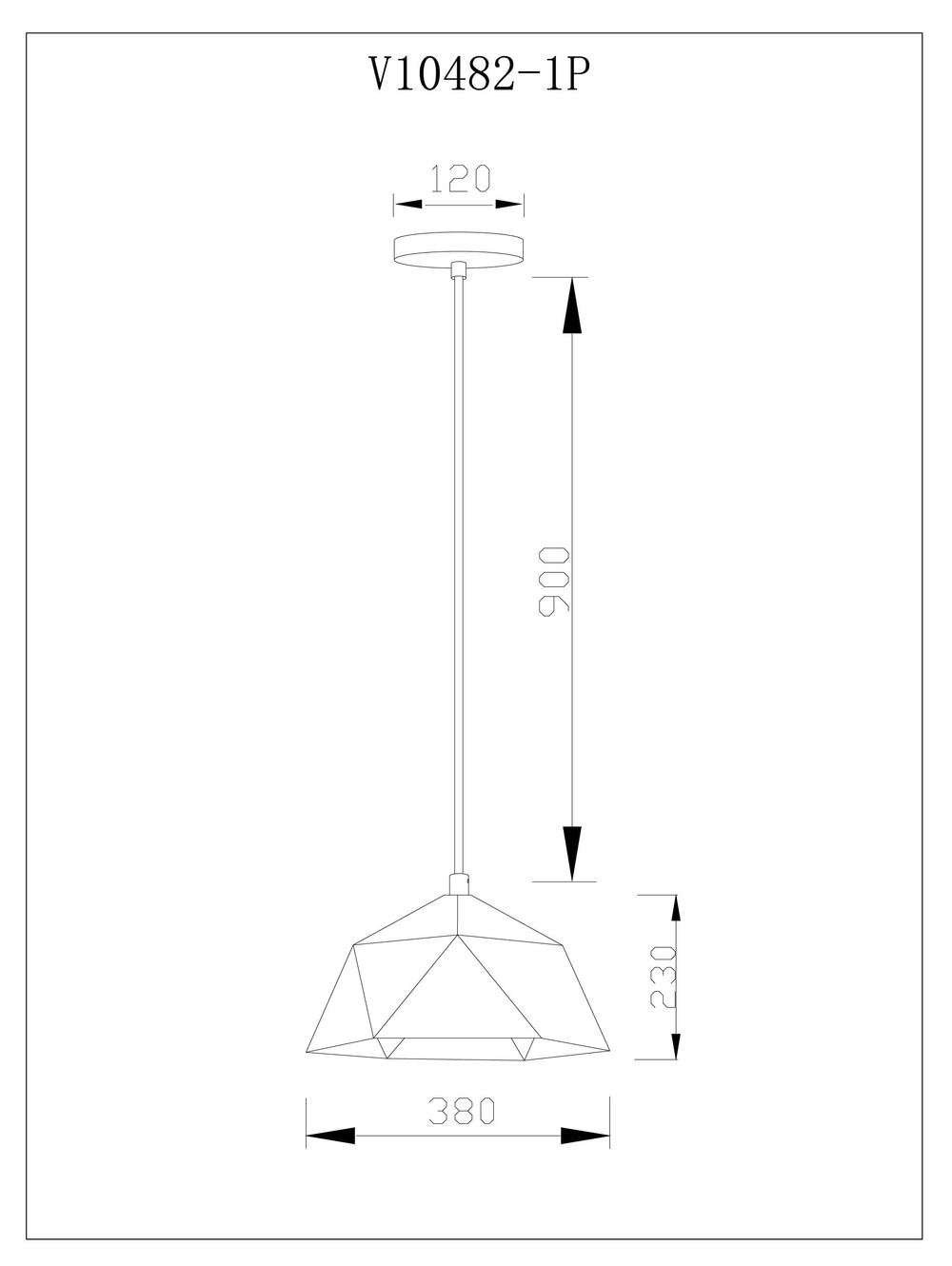 Светильник подвесной Moderli V10482-1P Genoa
