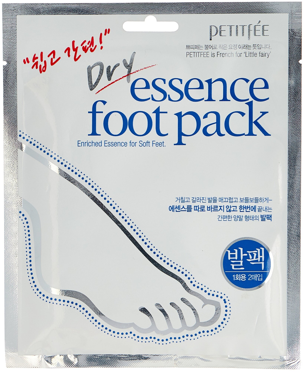 Маска-носочки для ног с сухой эссенцией Petitfee Dry Essence Foot Pack, 1 пара
