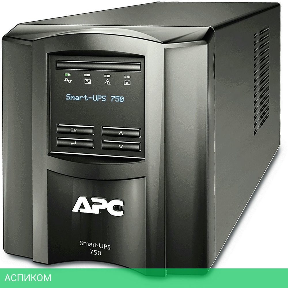 Источник бесперебойного питания APC Smart-UPS 500Вт 750ВА черный (SMT750IC)