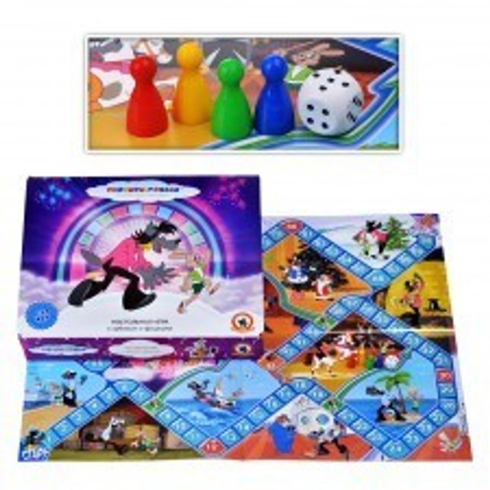 Ходилка с кубиком и фишками Ну, погоди!