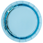 Тарелки фольгированные в голубом цвете, 17 см/ 23 см, 6 шт