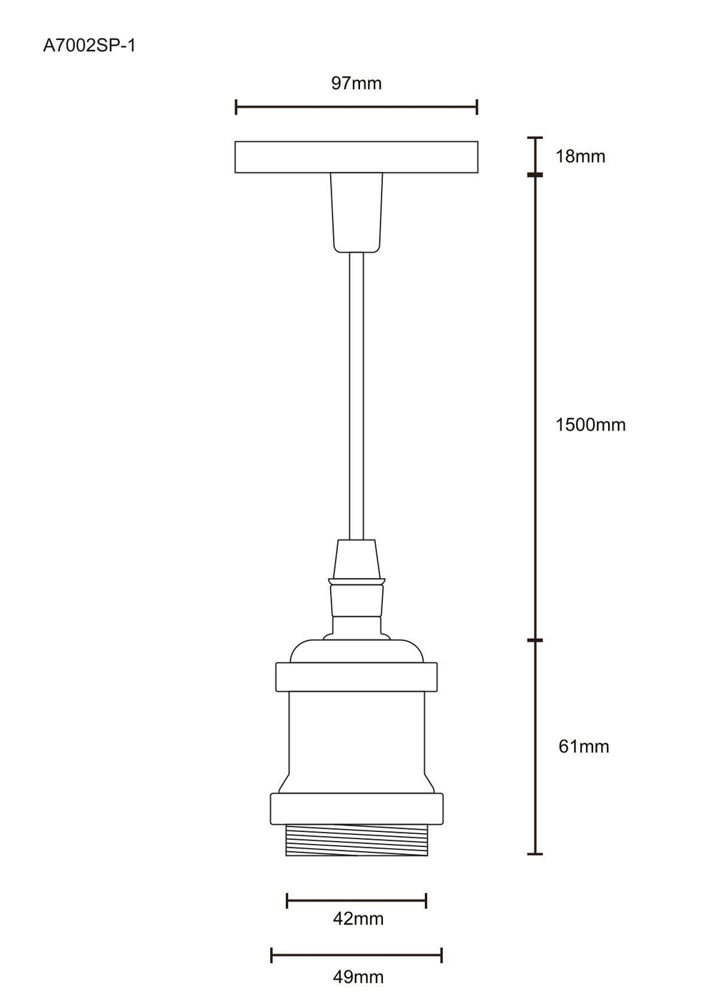 Подвесной светильник Arte Lamp A7002SP-1BC