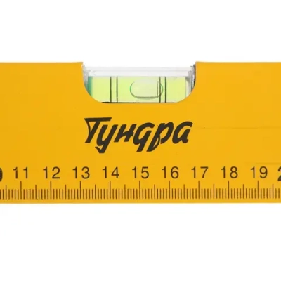 Уровень алюминиевый Тундра, 3 глазка, линейка, 300 мм