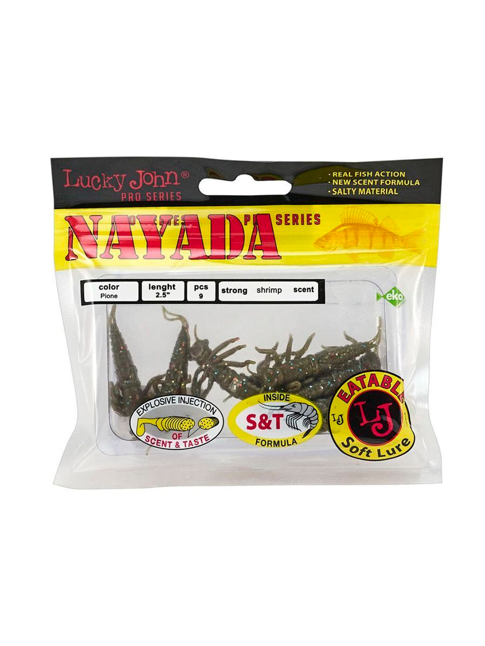 Твистеры съедобные искусственные LJ Pro Series NAYADA 3.0in (07.62)/071 7 шт. в упак.