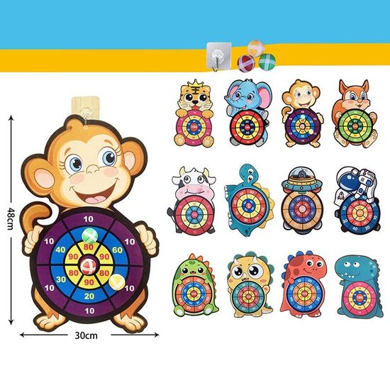 Дартс-липучка "Мартышка" с шариками 48*30*1 см