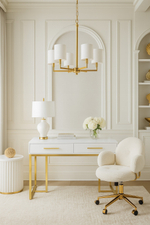 Стол-консоль Ist Casa Армада, 120х60х78 см, белый, золото