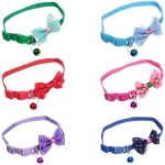 Ошейник с колокольчиком 1*19-32см «Zoo City-Бабочка» микс цветов (минивложение 12шт)