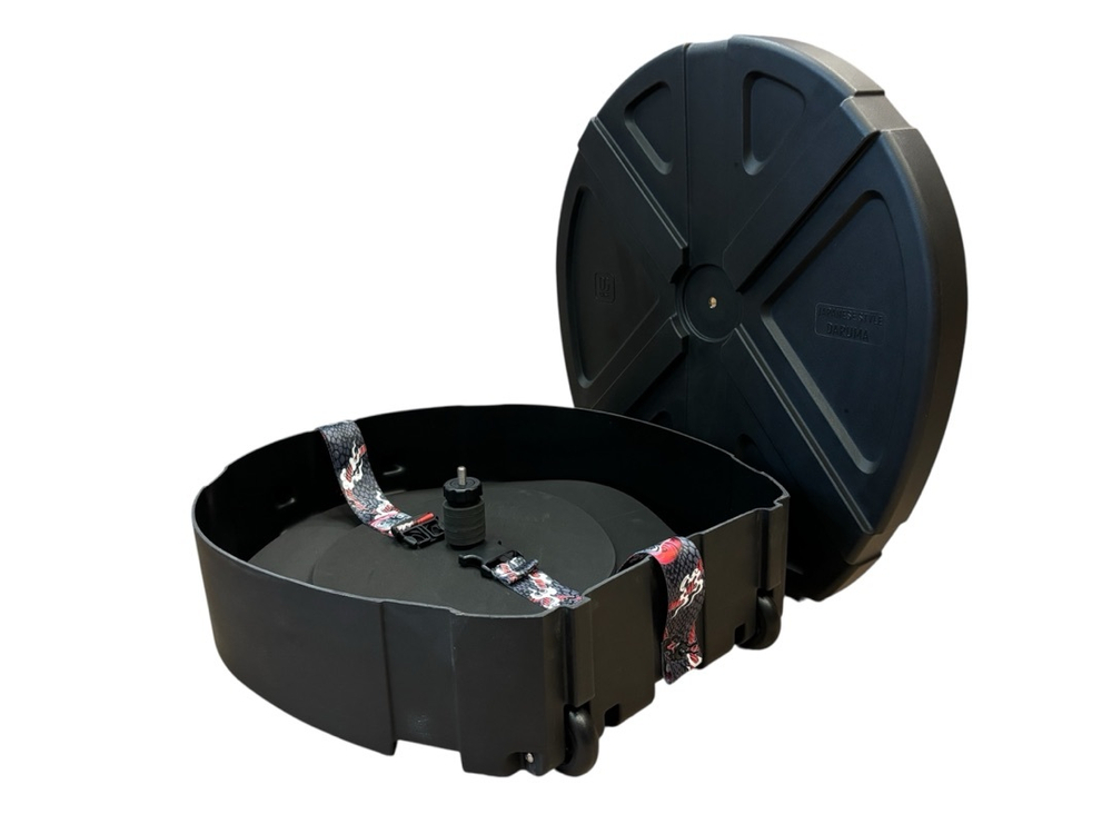 Кейс кофр ЧЕРНЫЙ для барабанных тарелок до 22" на колесах и с выдвижной ручкой DGCASE DARUMA 22-01А