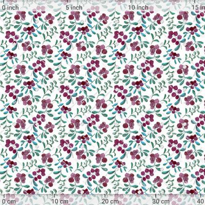 Брусника на белом by Gora-pattern 1200 DPI