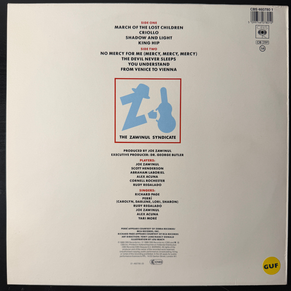 The Zawinul Syndicate ‎– The Immigrants (Голландия 1988г.)