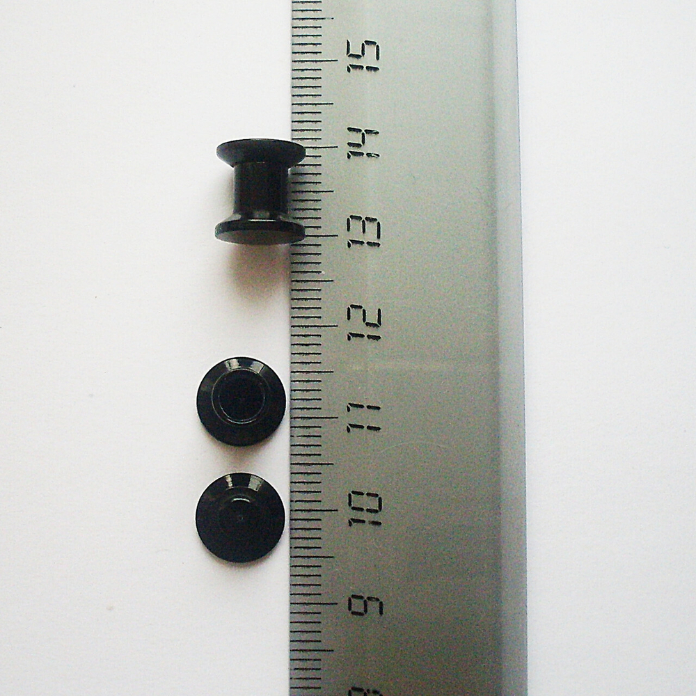 Плаг акриловый, черный, диаметр 6 мм. ( раскручивается). 1 шт.
