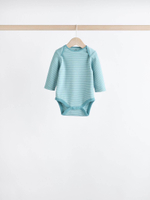 Боди с длинным рукавом для малышей Next K79-686, 5 шт., Синий, Хаки, Бежевый