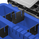 Ящик рыболовный зимний для хранения снастей серый/синий