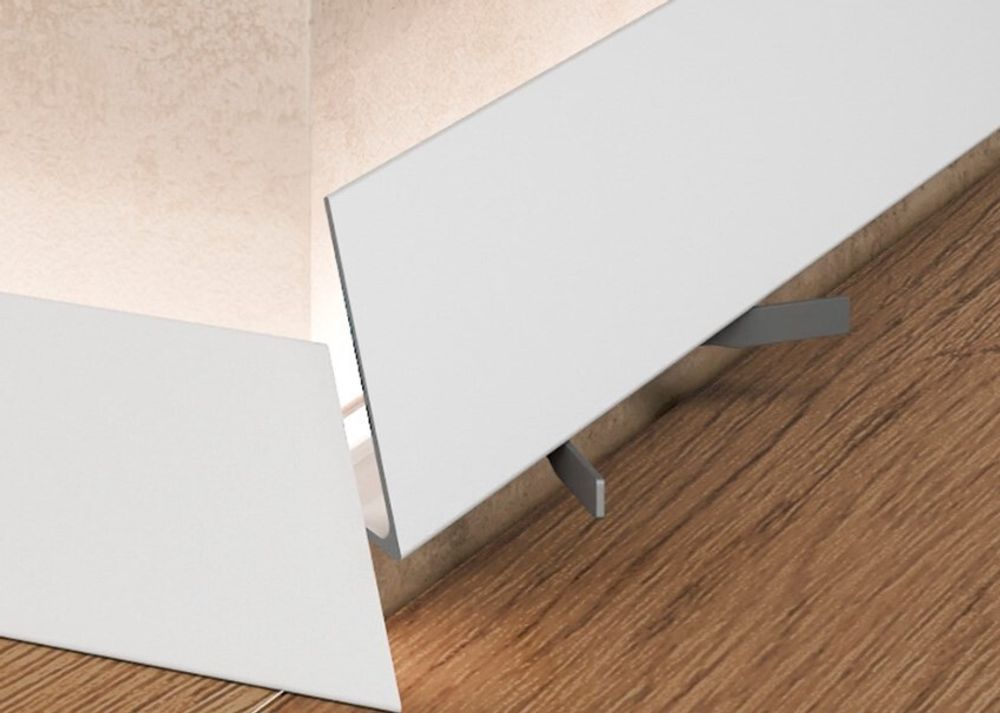 Щелевой плинтус Pro Design Corner 570 белый, 2600x15,5x35 мм