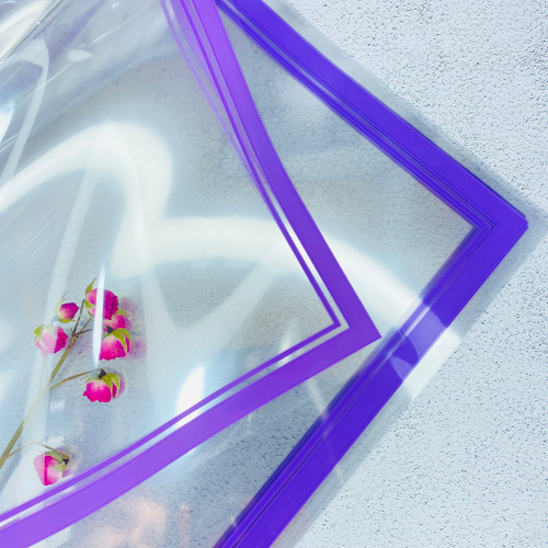 Пленка прозрачная с каймой Сиреневая