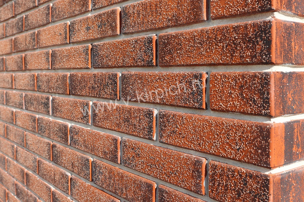 Кирпич лицевой Воротынский одинарный красный, неро