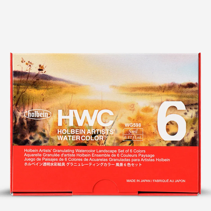 Holbein Artists' Granulating набор 6 цвета по 5 мл (Landscape)