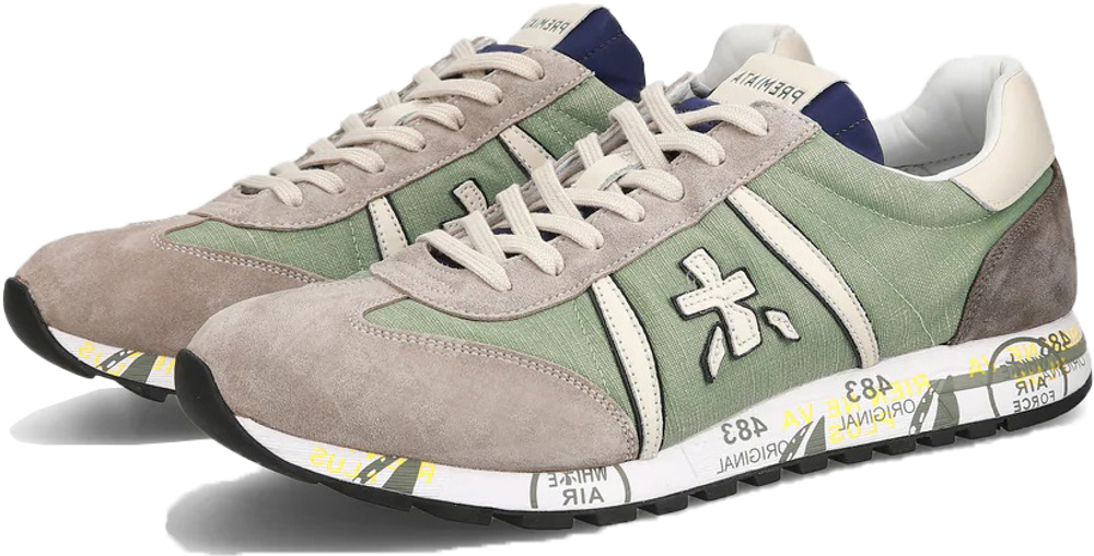 Premiata Lucy 6602 Серые с зеленым