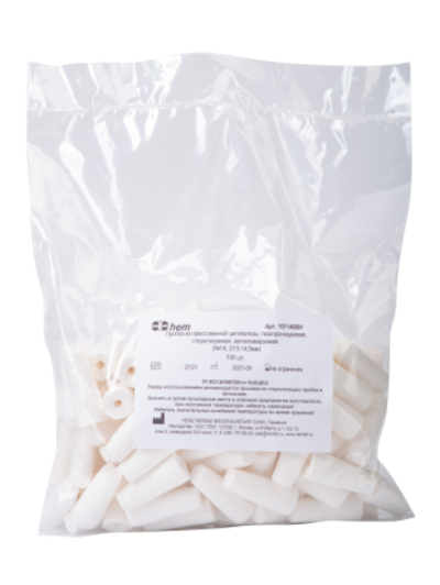 Пробка целлюлозная № 14Р стерилизуемая, автоклавируемая (D12-14 мм)