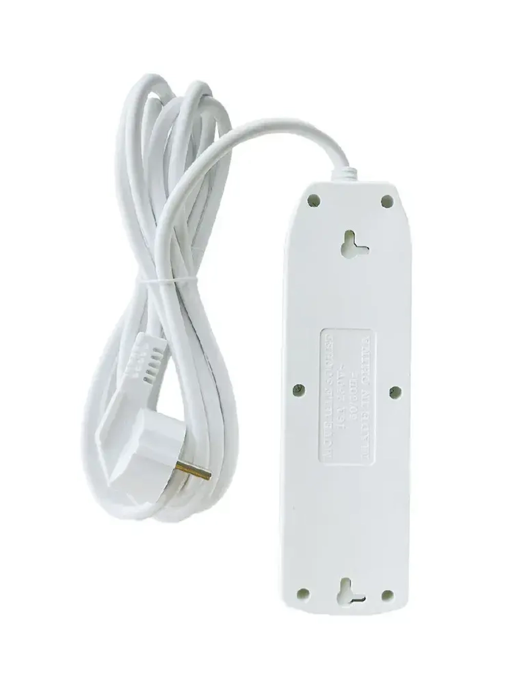 Удлинитель LIRA LRI122W, 2 розетки с заземлением и выключателем, 2xUSB, 1xTypeC, длина 2м, 16А