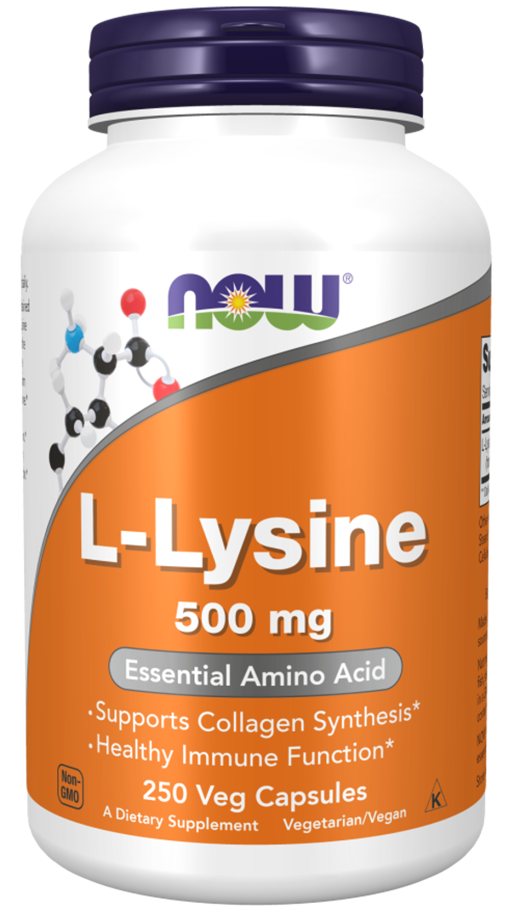 L-Lysine 500 мг 250 капсул Now Foods