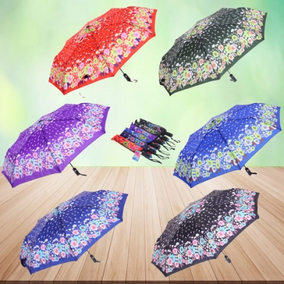 Зонт женский полуавтомат «Эфес», микс 6 цветов, 8 спиц, d-100см, длина в слож. виде 30см