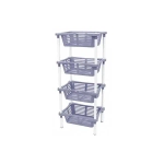 Этажерка с корзинками Krita 4-х секц (сиреневый туман)