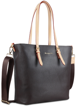 Фото сумка-шоппер BUGATTI Ella коричневая полиуретан  с гарантией