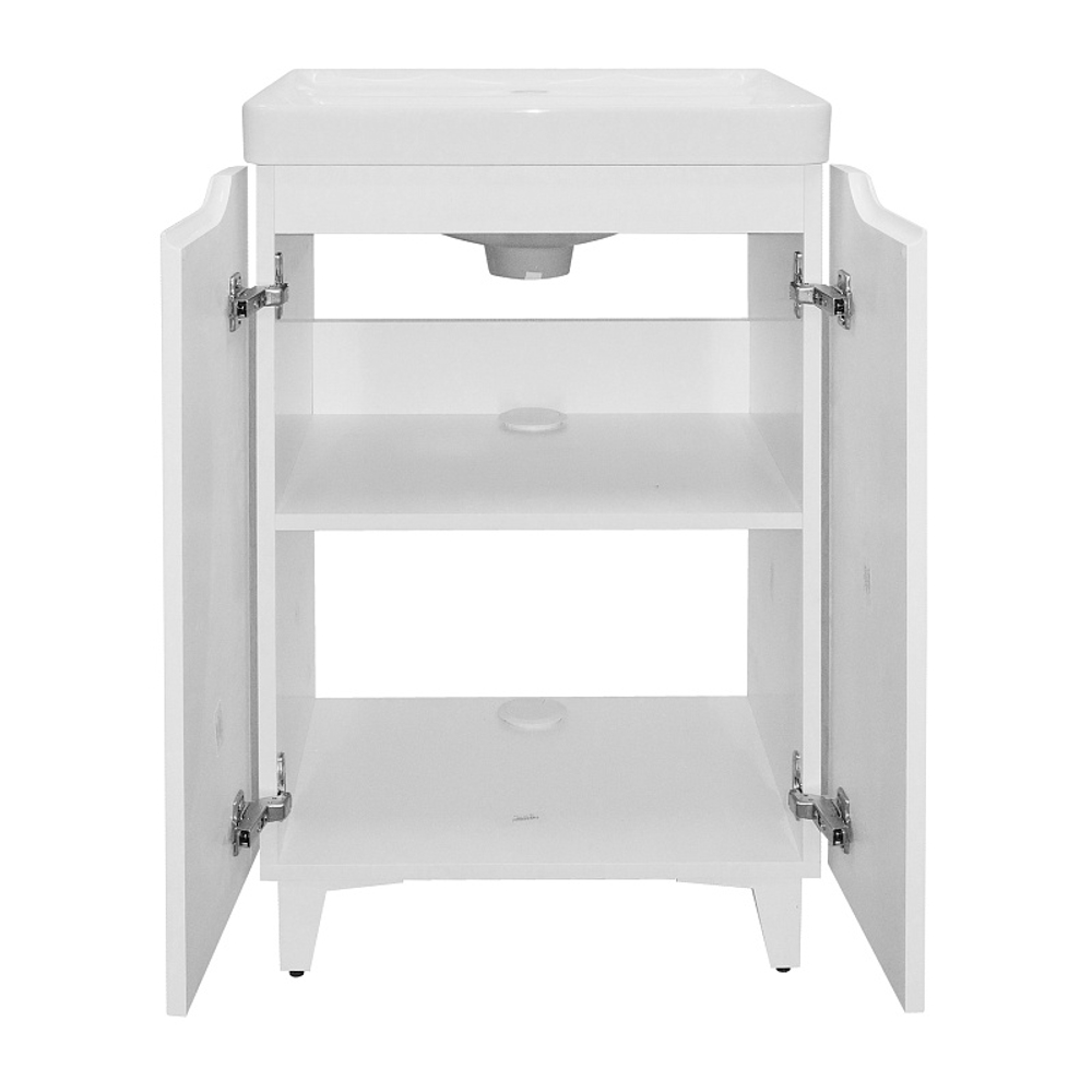 Комплект Аzario Тумба LOTOS 50 Н 500х475х880 напольная, с раковиной Monte 50, белый глянцевый (CS00094663)