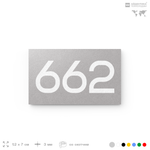 Номер на дверь 662, табличка на дверь для офиса, квартиры, кабинета, аудитории, склада, серая 120х70 мм, Айдентика Технолоджи
