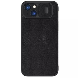 Кожаный чехол-книжка Nillkin Leather Qin Pro c защитой камеры для iPhone 15 Plus