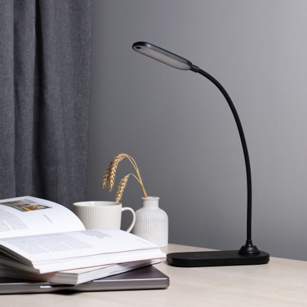 Настольный светильник ЭРА NLED-524-6W-BK светодиодный аккумуляторный черный