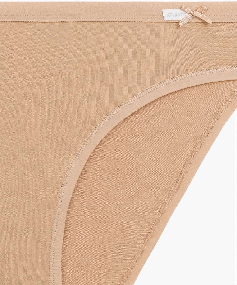 Трусы женские спорт Atlantic, набор из 3 шт., хлопок, бежевые + каменно-серые + мятные, 3CLP-002
