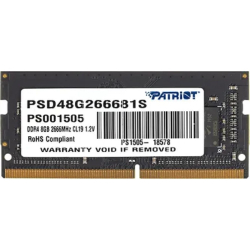 Оперативная память Patriot DDR4 8Gb 2666MHz PSD48G266681S RTL PC3-21300 CL19 SO-DIMM 260-pin 1.2В single rank