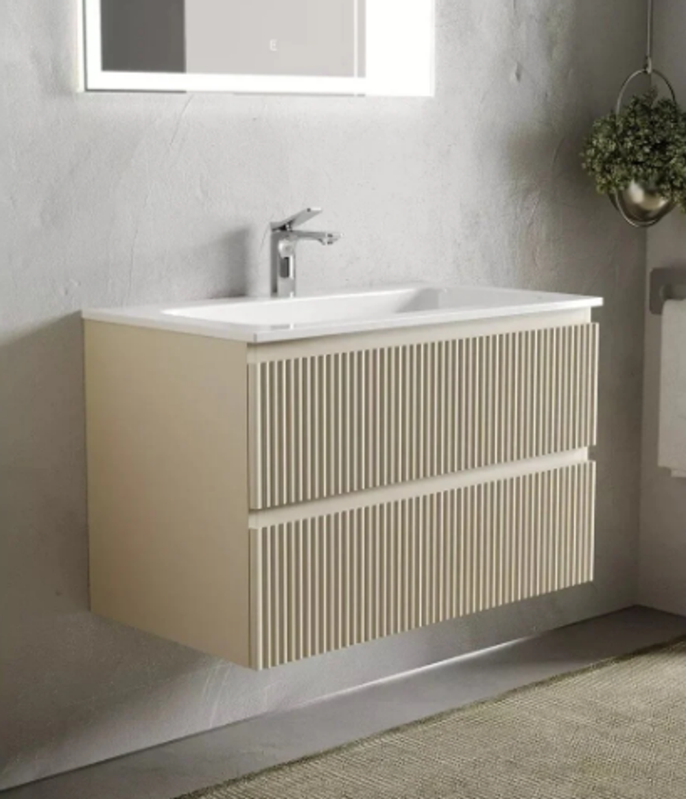 Тумба подвесная SANCOS Snob R 590х445х500, c двумя ящиками оснащенными доводчиками, Beige Soft , арт.SNR60CE