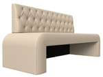 Диван кухонный прямой Кармен Люкс, Бежевый, Экокожа, 29513
