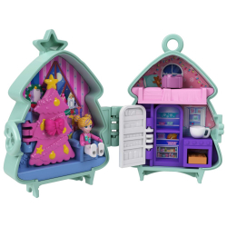 Polly Pocket - Рождественский компактный набор 2-PAK + аксессуары JGM53