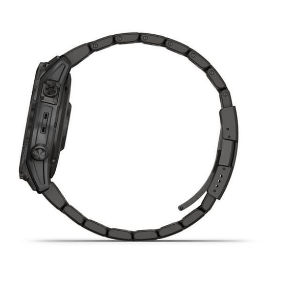 Часы Garmin Fenix 7 Sapphire Solar, темносерый титан с титановым браслетом 010-02540-39