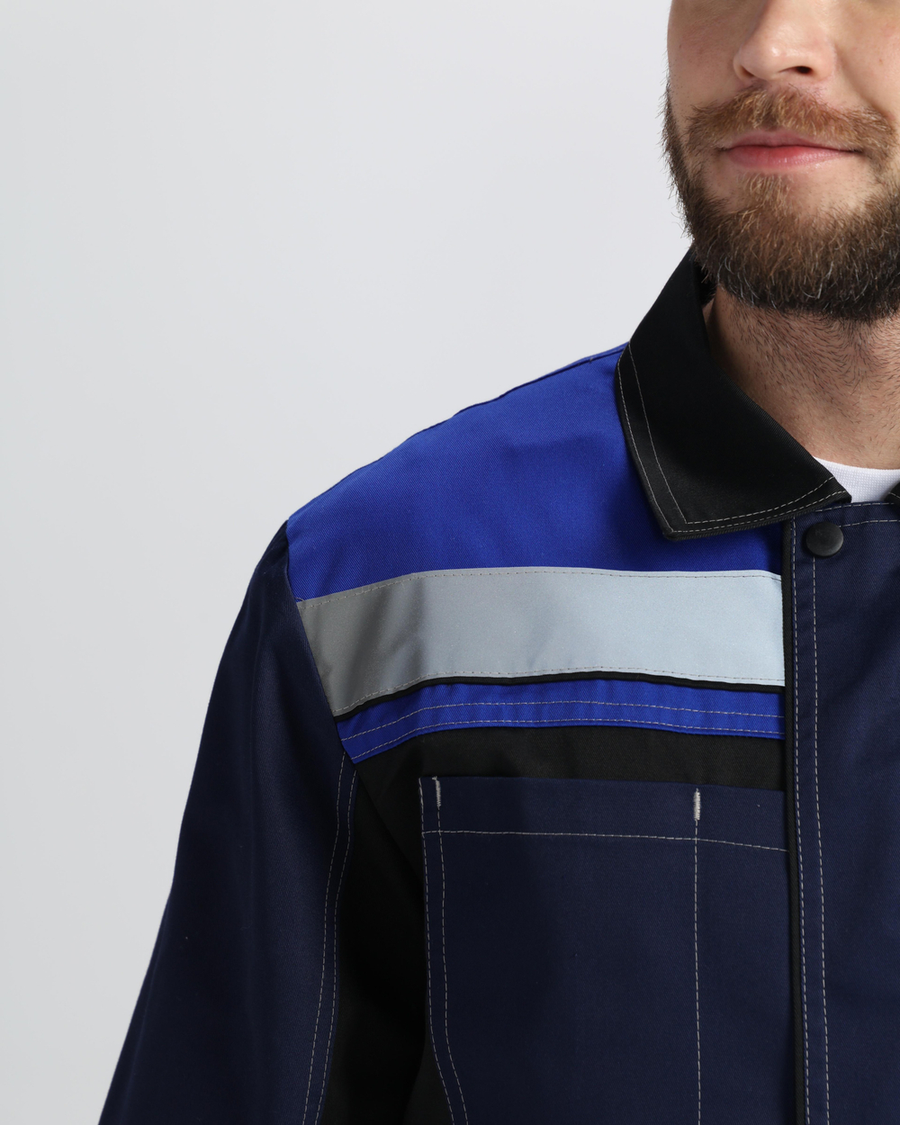 Костюм Вивантек-2 СОП У. (тк.Смесовая,240) п/к, т.синий/черный/васильковый