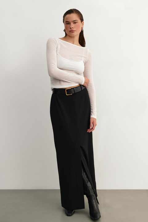 Юбка макси с двумя шлицами