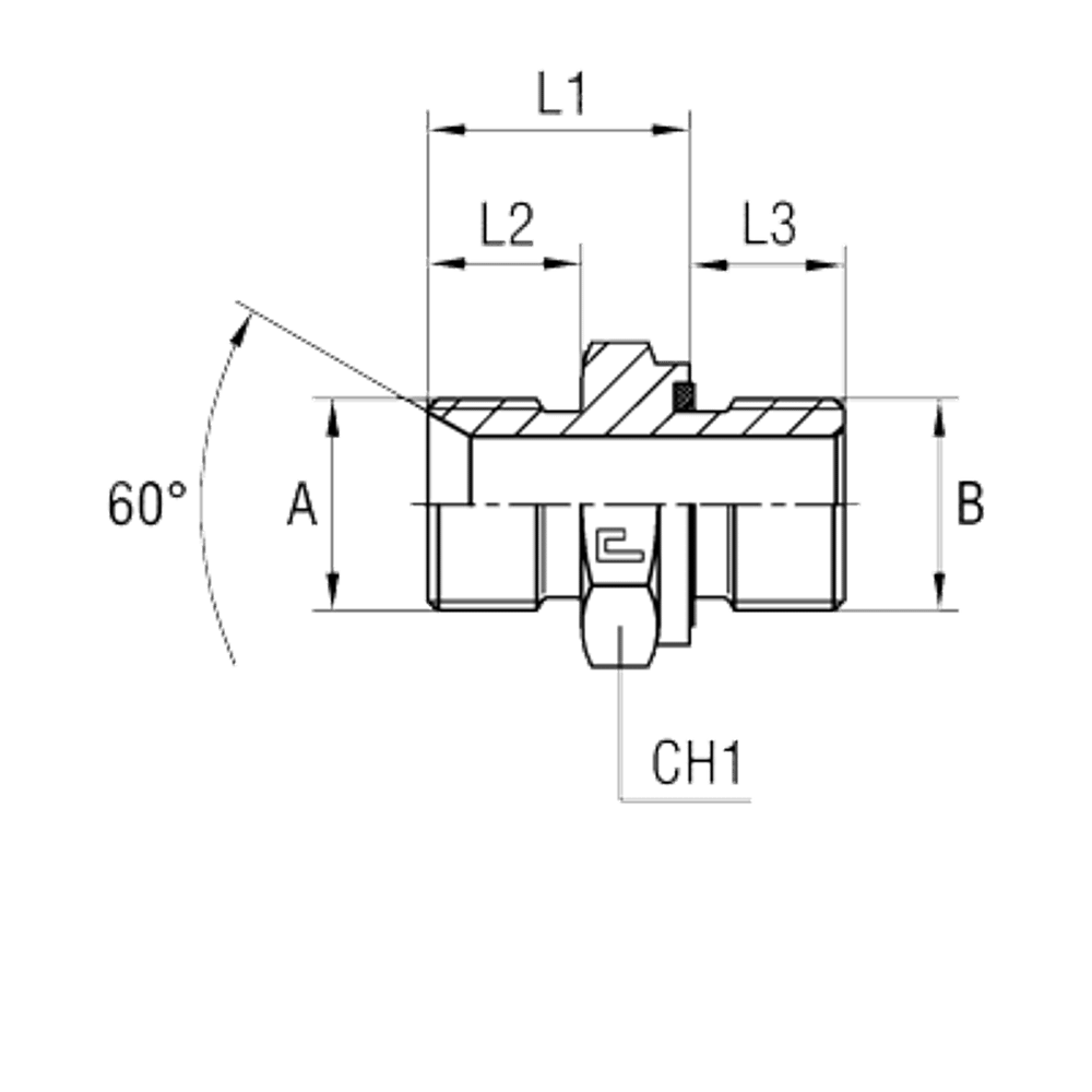 Штуцер FE BSP 1/2 - BSP 1/2